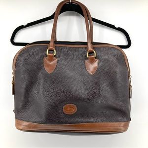 Vintage Dooney & Bourke Large Domed Satchel Double Zip